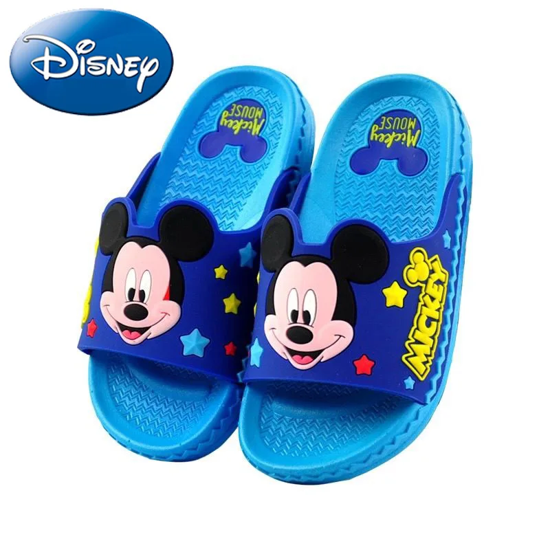 Disney/обувь; Новинка года; детские шлепанцы с Микки; Домашние Нескользящие Детские сандалии с мягкой подошвой для мальчиков и девочек
