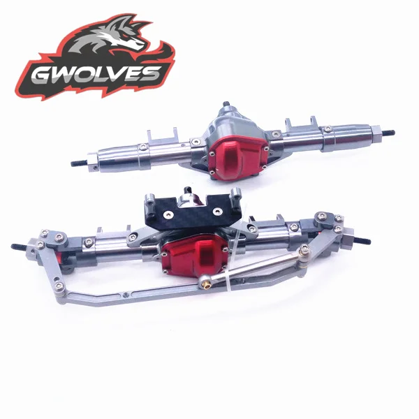 

GWOLVES RC Crawler Scale Car CNC ALL Metal Front / Rear Axle for 1:10 RC Rock Crawler Car Axial SCX10 90046 D90 TFL