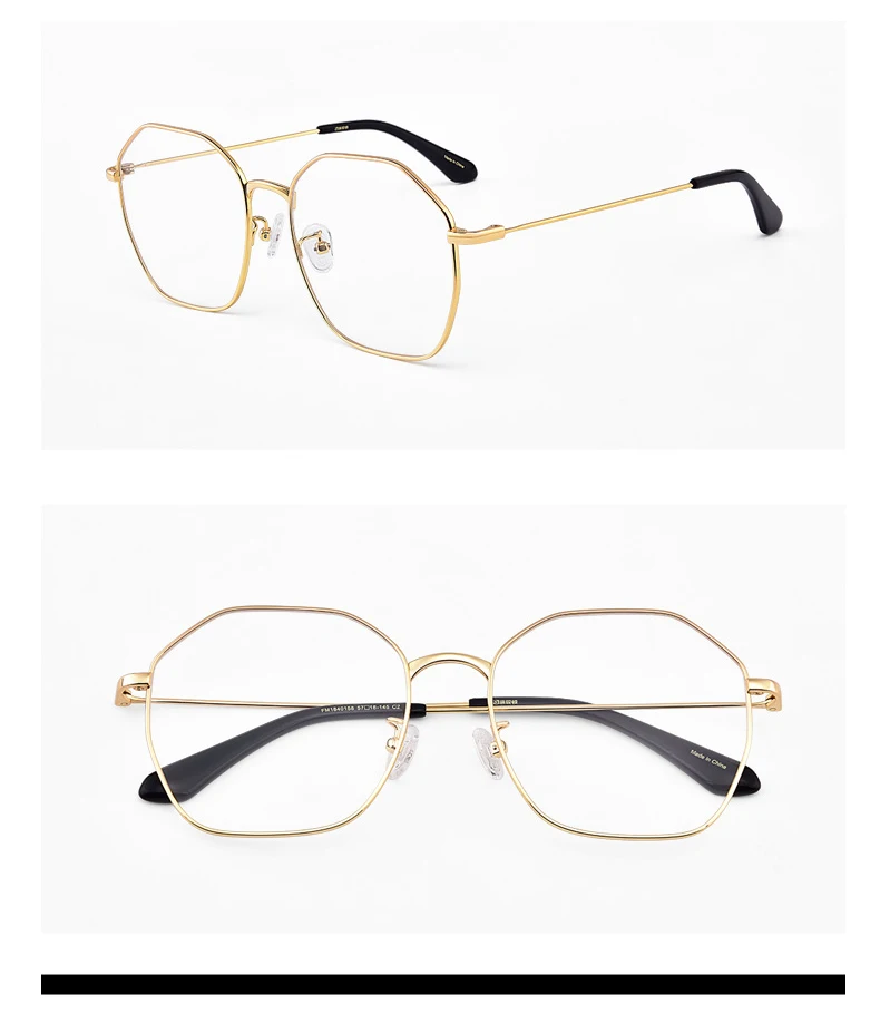 Титановые оправы для очков, большие женские и мужские очки, Большие оптические очки Sperctacles, близорукость, Женские оправы для очков, большие FM0158