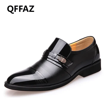 

QFFAZ Brand Leather Men Shoes Casual Men Oxford High Quality Soft Leather Oxford Shoes For Man Men Dress Shoes