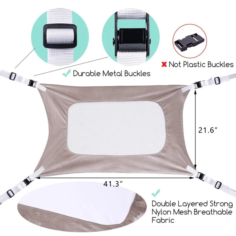Детский гамак для младенцев Домашний открытый съемный портативный удобный комплект для кровати кемпинг Детская подвесная кровать эластичная сетка-гамак