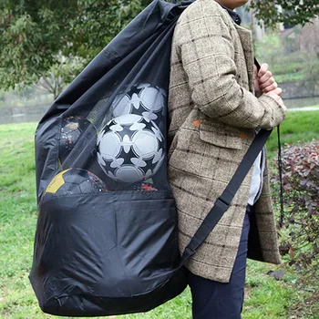 

Put 15PCS Balls Adjustable Sliding Drawstring Shoulder Strap Bag for Basketball Volleyball Football Soccer Storage Bag Pocket 30