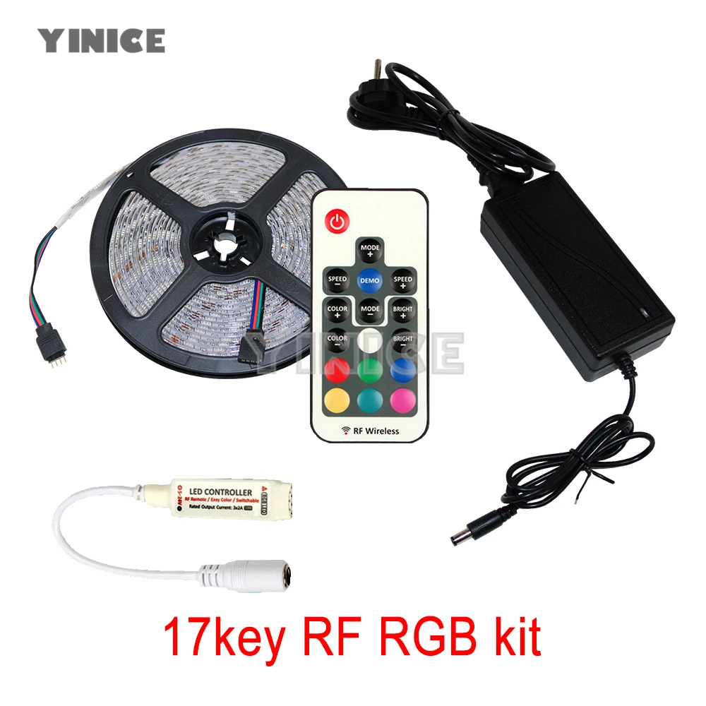 SMD5050 Водонепроницаемый 60LED/M AC 220 В 5 м 300 светодиодов rgb гибкие СВЕТОДИОДНЫЕ пульт