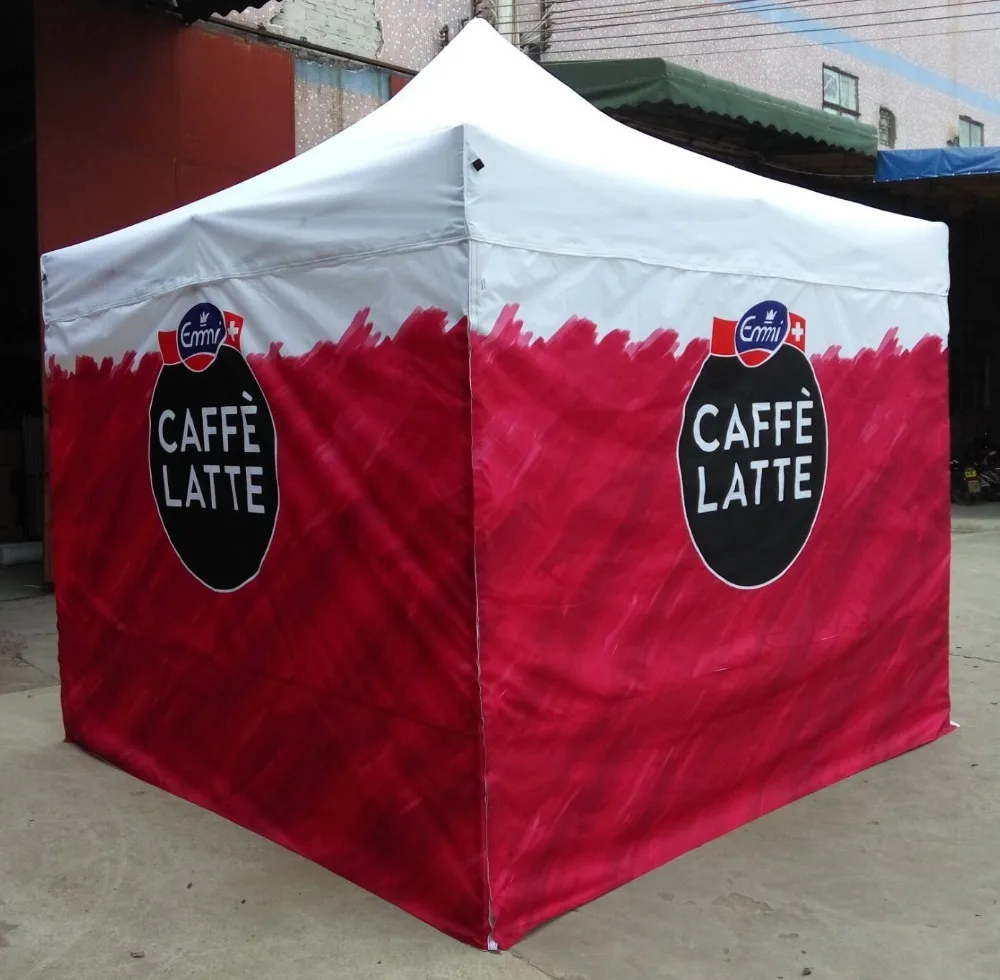 

10"X10" customized logos with four walls digital printing for festival and winter parties events free shipping alu canopy tents