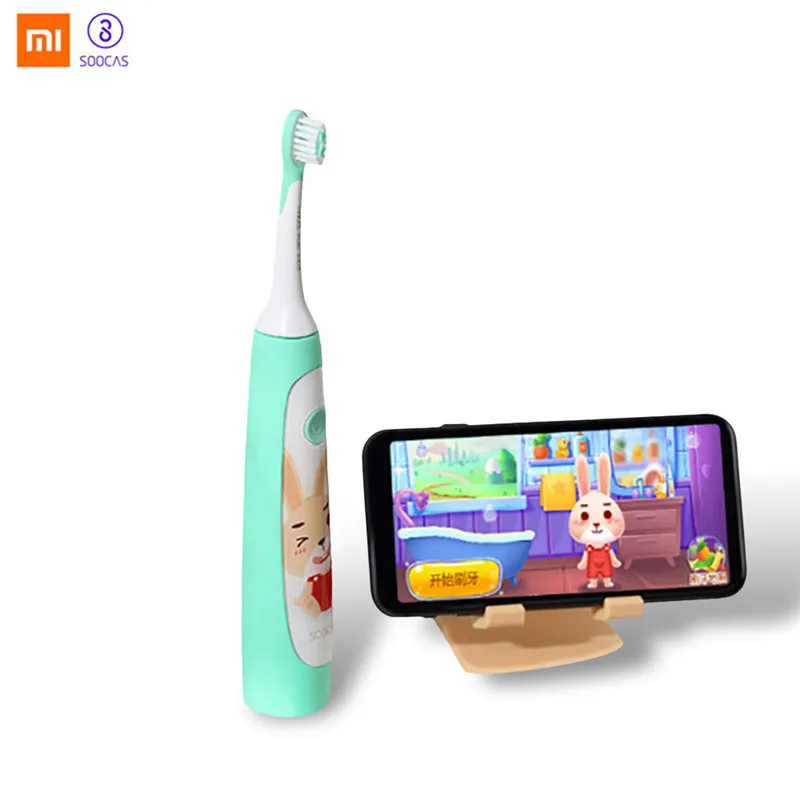 

Xiaomi SOOCAS Original Children Electric Toothbrush 2 Brush Modes Wireless USB Rechargeable Waterproof with APP Fun Teching