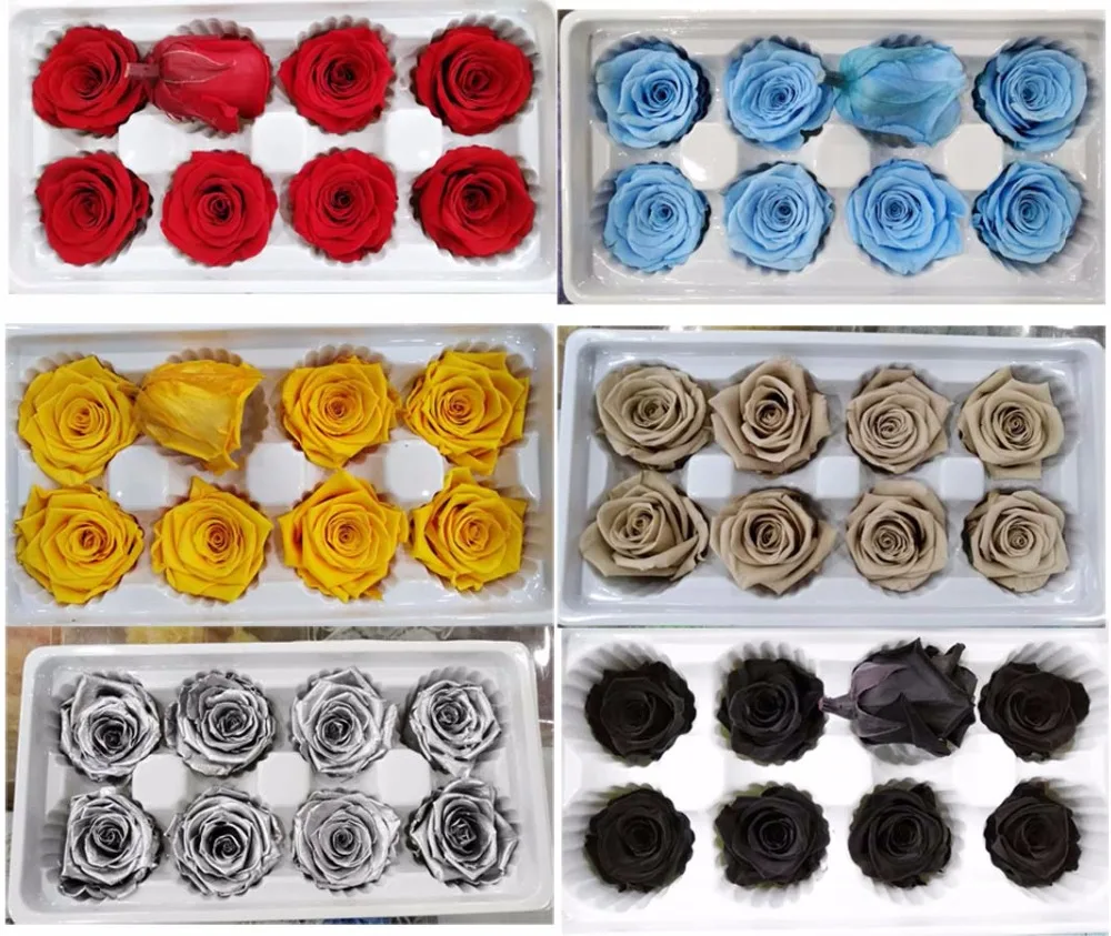 

valentine's day gifts preserved flowers 8pcs/box 4-5cm flowers wholesale immortal rose diy eternal life flowers material 4-5cm