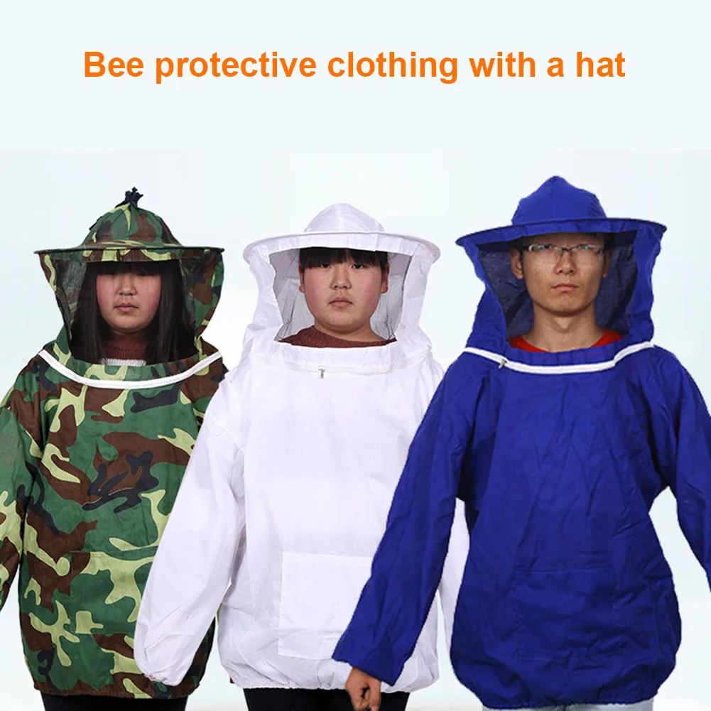 

Beekeeping Jacket Smock Protective Protector Bee Keeping Hat Sleeve Breathable Equipment FK88