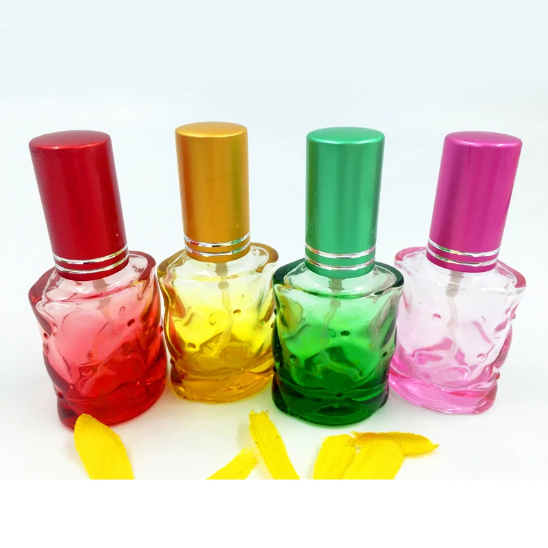 10ml Pretty Color Glass Perfume Atomizer Refillable Empty Fragrance