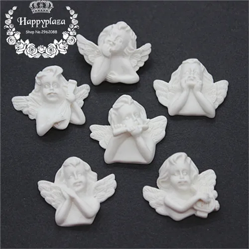 mix designs 10pcs 10cs милые новые резиновые белые европейские Амура Ангел Камея миниатюрные плоские с оборота кабошон Искусство DIY ремесло украшения - Цвет: mix designs 10pcs