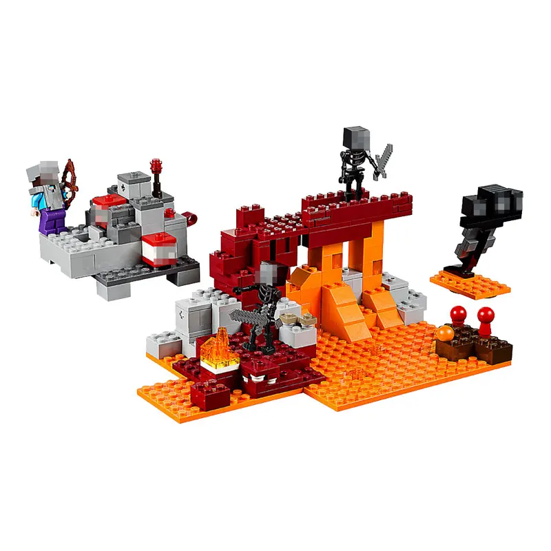 

Legoing Minecraft Figures The Wither Skeletons Blocks Educational Toys For Kids Magic World Compatible Legoings Minecrafted City