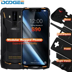 Модульный усиленный телефон DOOGEE S90, 6,18-дюймовый дисплей, 5050 мАч, Helio P60 восемь ядер, 6 ГБ+128 ГБ, Android 8.1, камера 16 Мп, IP68/IP69K