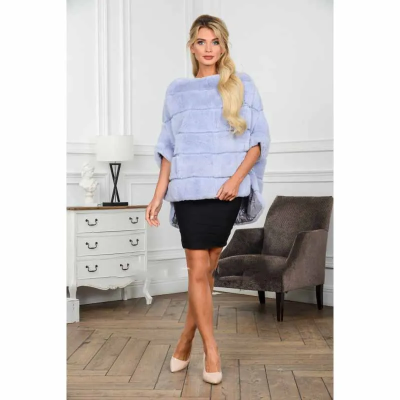 Excellent FURSARCAR 2018 New Fashion Real Fur Coat Women Winter Rex Rabbit Fur Jacket Cape High Quality Real Fur Shawl Winter Natural Fur 5