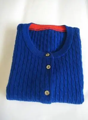 BELIARST женский осенний и зимний женский кашемировый свитер вязаный кардиган куртка Ретро витой цветок длинный рукав - Цвет: Синий