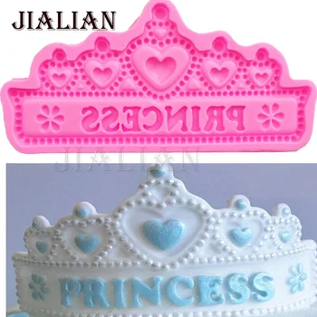 

Happy birthday cake mould silicone soap sugar craft mold Crown shape fondant cake decoration card tools Gumpaste Mould T0949