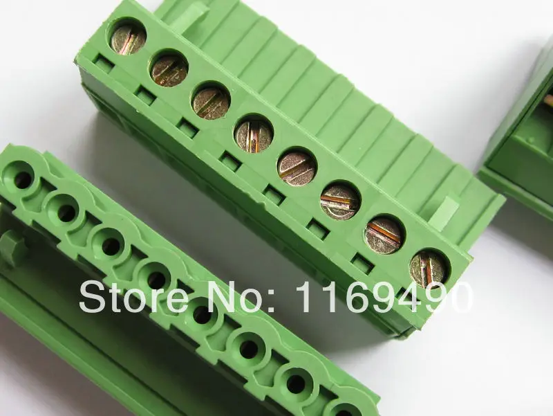 10pcs Push Pull Wire Connectors Pitch 5 08mm 8p Screw Bend Pin Terminal Blocks Female Free
