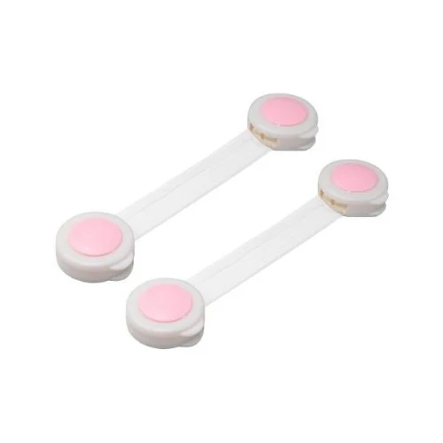 2 x Babysafe UNIVERSAL Adhesive Cabinet Door Cupboard Fridge Drawer Infant Child Kid Lock Safety Pink