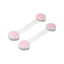 2 x Babysafe UNIVERSAL Adhesive Cabinet Door Cupboard Fridge Drawer Infant Child Kid Lock Safety Pink/Blue