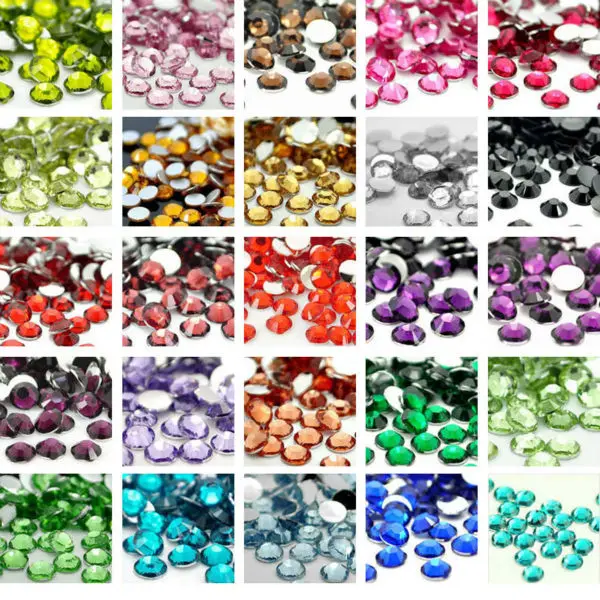 Разноцветные стразы 15000 шт 2 мм Стразы для дизайна ногтей 1000 шт/цвет 15 цветов 15 слотов Стразы чехол для хранения