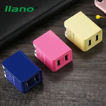 

llano USB Wall Charger Dual Port 5V 2.4A Quick Phone Charger Adapter for iPhone Samsung