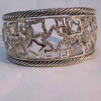 Sterling Silver Jewery Pave Diamonds Cuff Bracelet Design Jewelry Woman Bracelet Valentine's Day Gifts Birthday Gifts
Sterling Silver Jewery Pave Diamonds Cuff Bracelet Design Jewelry Woman Bracelet Valentine's Day Gifts Birthday Gifts
