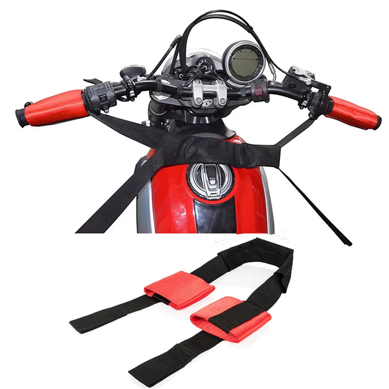 

Bar Tie Down Strap Motorbike Motorcycle Front and Rear Wheel Handlebar Transport