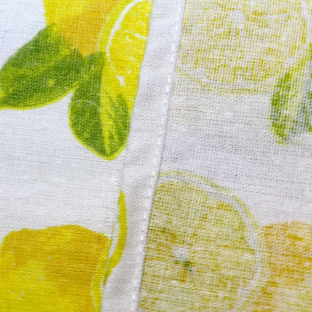 Lemon Pattern Boho Tablecloth Hot Sale Linen And Cotton Rectangular Table Cloth Home Hotel Textile Table Cover For Mexico Party