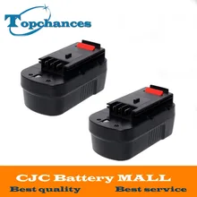 2PCS High Quality 2000mAh 18V NI-CD Replacement Power Tool Battery for Black & Decker HPB18 244760-00 A1718 A18