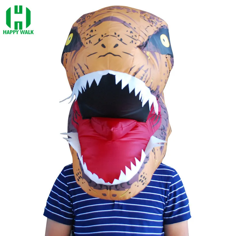 

Adult T-REX Inflatable Costume For Full Face Dinosaur T-Rex Head mask Helmet Anime Cosplay Halloween Purim Party Carnival Game