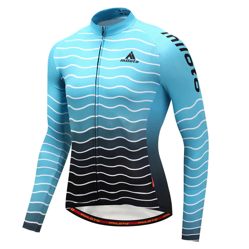 MILOTO Новинка мужские Ropa Ciclismo Racing велосипедный свитер-Джерси велосипедный длинный рукав MTB велосипедные майки флуоресцентные рубашки велосипедная одежда - Цвет: 2017-3