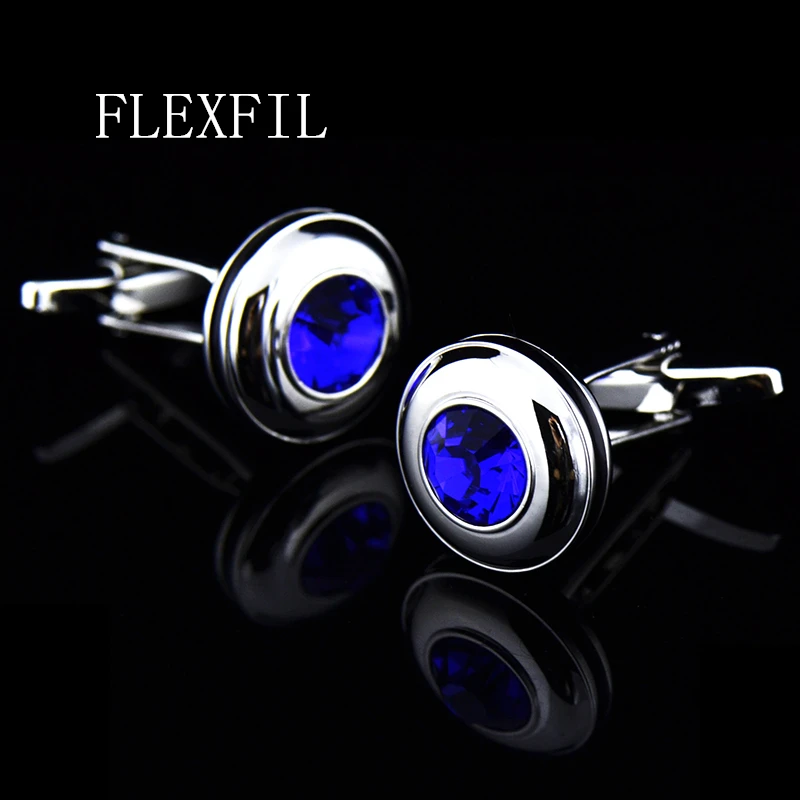 

FLEXFIL jewelry shirt Fashion cufflink men Brand Cuff link Wholesale Button metal High Quality Luxury Wedding Male Free Shipping