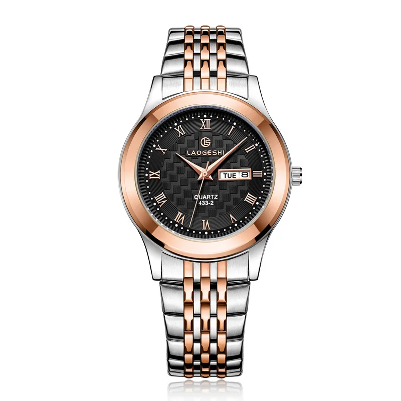 

Montre femme LAOGESHI Top couple waterproof men watch women calendar steel strap quartz watches kobiet zegarka Relogios homens