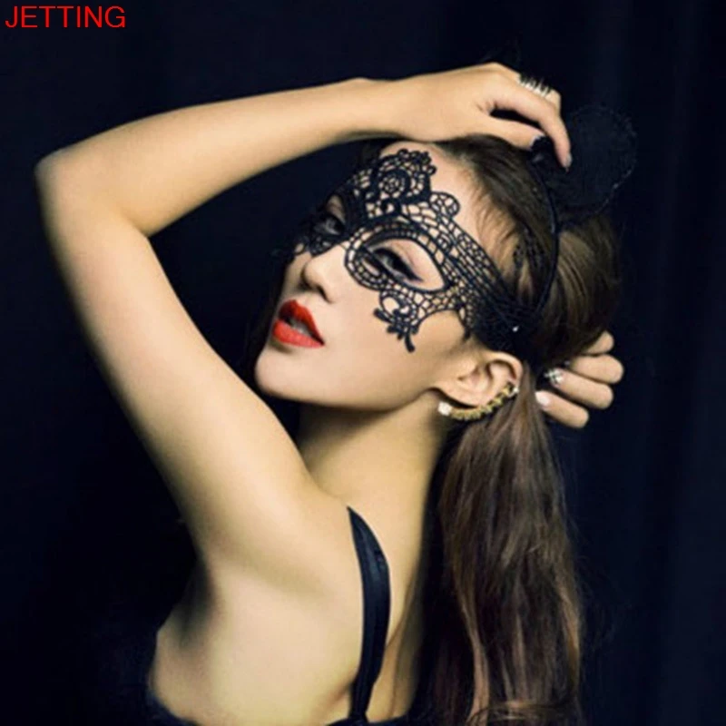 

6 Styles Sexy Lady Black Lace Cutout Eye Masks for Masquerade Party Fancy nightclub Party Xmas