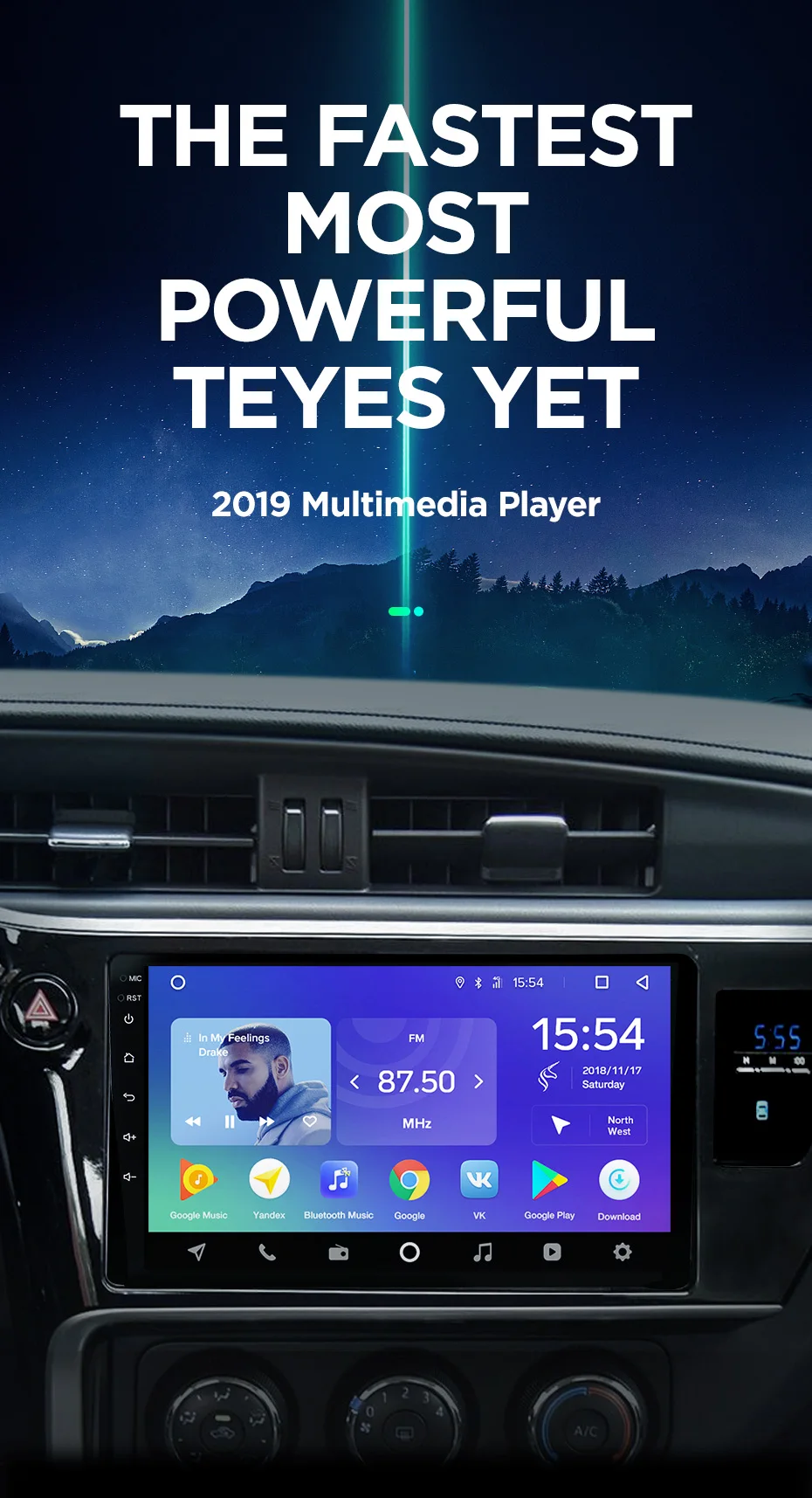 Top TEYES SPRO car dvd gps multimedia player For Toyota Corolla 2017-2018 car dvd navigation radio video audio player no car 2 din 3