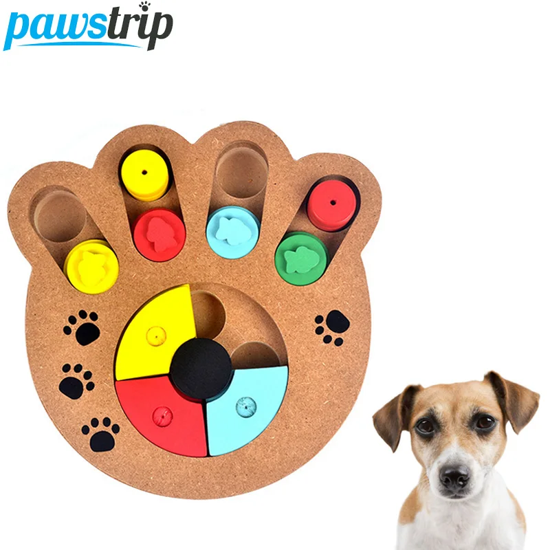 Interaktive Holzspielzeug Hundespielzeug Nahrungsmittelzufuhr Klaue Knochen Design Pädagogisches Hund Puzzle Spielzeug IQ Ausbildung Spiel Platte Online