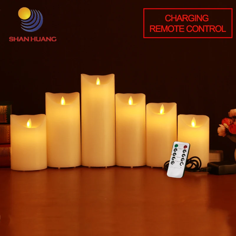 LED candle Charging remote control electronic candles flame swing