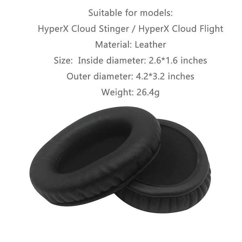 Replacement ear pads for HyperX Cloud / Could II Stinger Flight Ear Cushion Protein Leather Good Quality 1 Pair