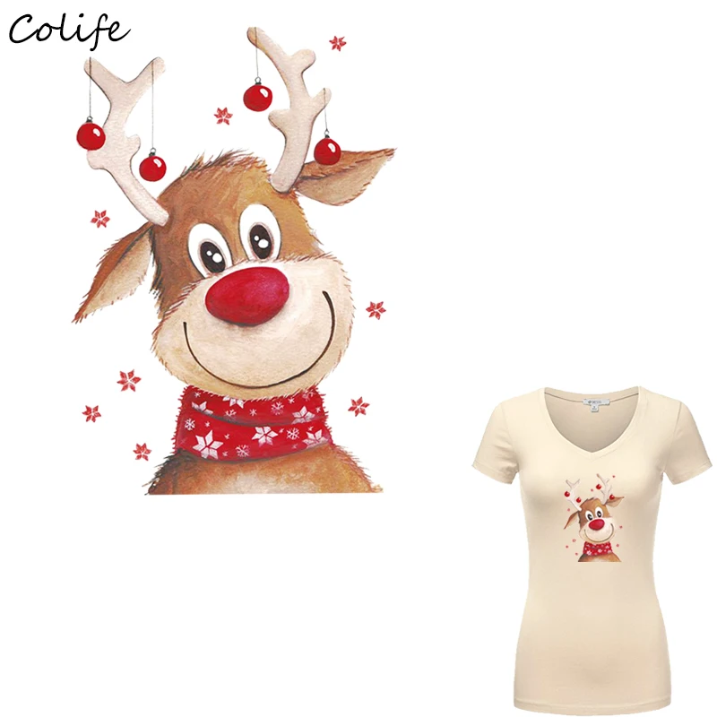 

Cute Deer Iron Patches For Clothing Print On T-Shirt New Design Clothes Decoration Washable Sticker Patches 24x17cm