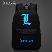 Высокое качество Lumious Death Note Рюкзак для мальчиков и девочек школьные сумки для подростков Оксфорд рюкзаки супер качество