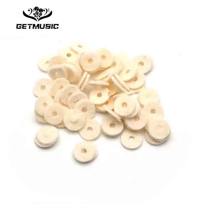 100pcs Wholesales Guitar Strap Button Felt Washer Cream Colour 10x1mm | Спорт и развлечения