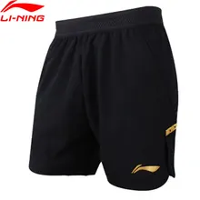 Li-Ning мужские шорты для настольного тенниса, спонсор сборной, дышащие, обычная посадка, подкладка, спортивные шорты для соревнований, AAPN295