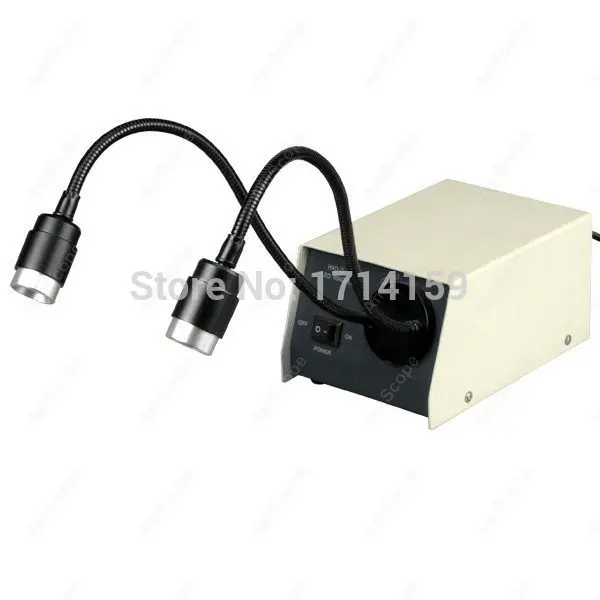 

AmScope Supplies 2 Large Bulb LED Microscope Dual Gooseneck Lights