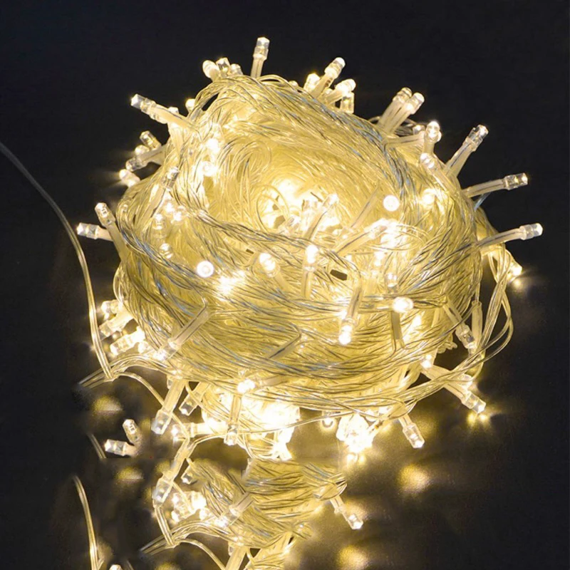 10 m 100 LED luz de la secuencia del árbol de Navidad 110 V/220 V luces de hadas luce impermeable para casa decoración 10 m 100 LED luz de la secuencia del árbol de Navidad 110 V/220 V luces de hadas luce impermeable para casa decoración
