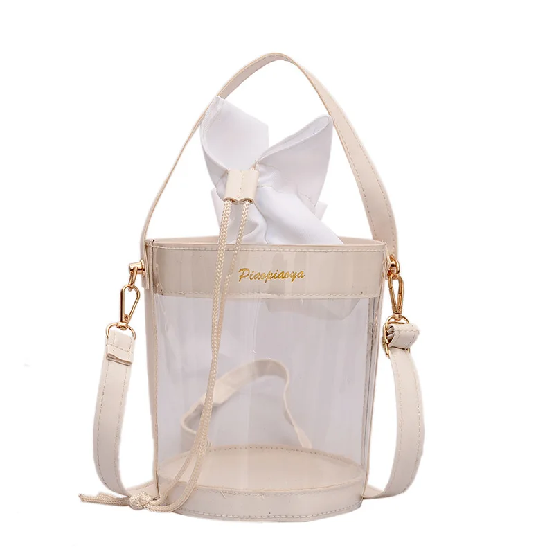 

2019 New Fashion Women Handbags Transparent Jelly Bag Crossbody Bucket Bag Summer Beach Shoulder Bags WML99