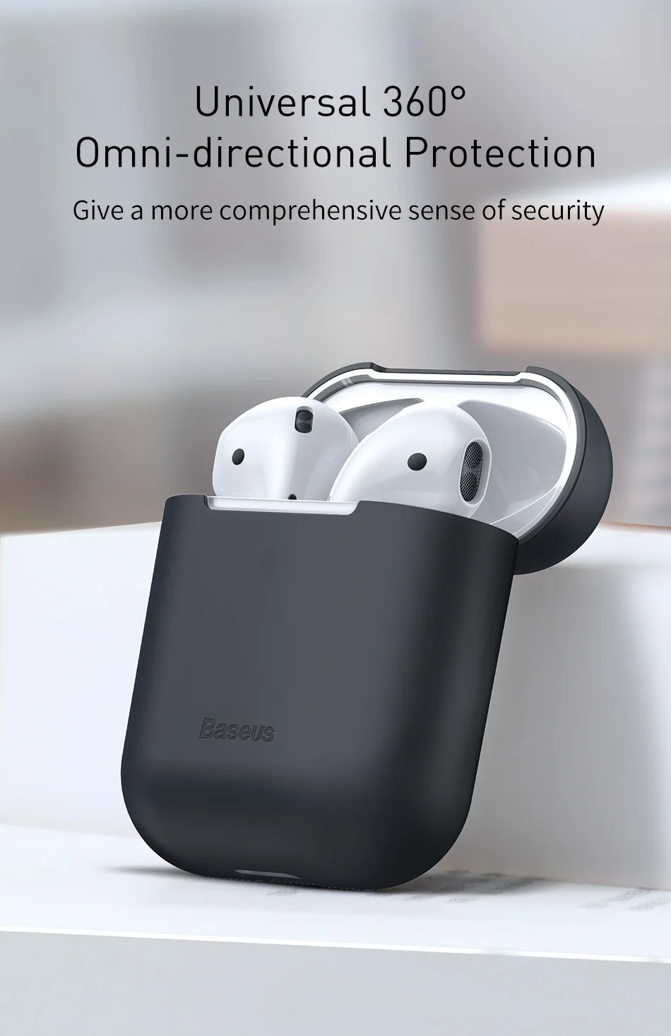 Baseus чехол для наушников AirPods, Цветной силиконовый чехол для AirPods 2, 1 чехол, беспроводной Bluetooth чехол для наушников Airpods