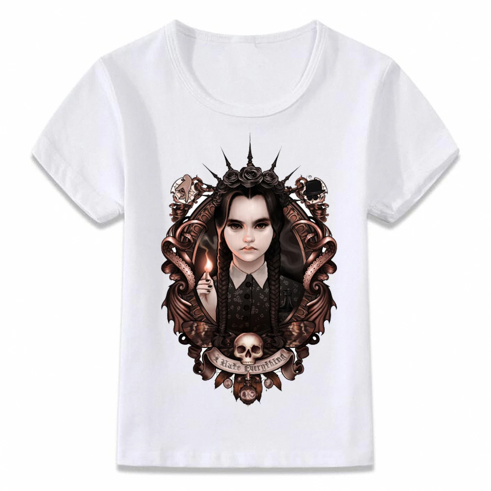 Kids Clothes T Shirt I Hate Everything Wednesday Addams Goth T Shirt For Boys And Girls Toddler Shirts Tee T Shirts Aliexpress - roblox goth t shirt