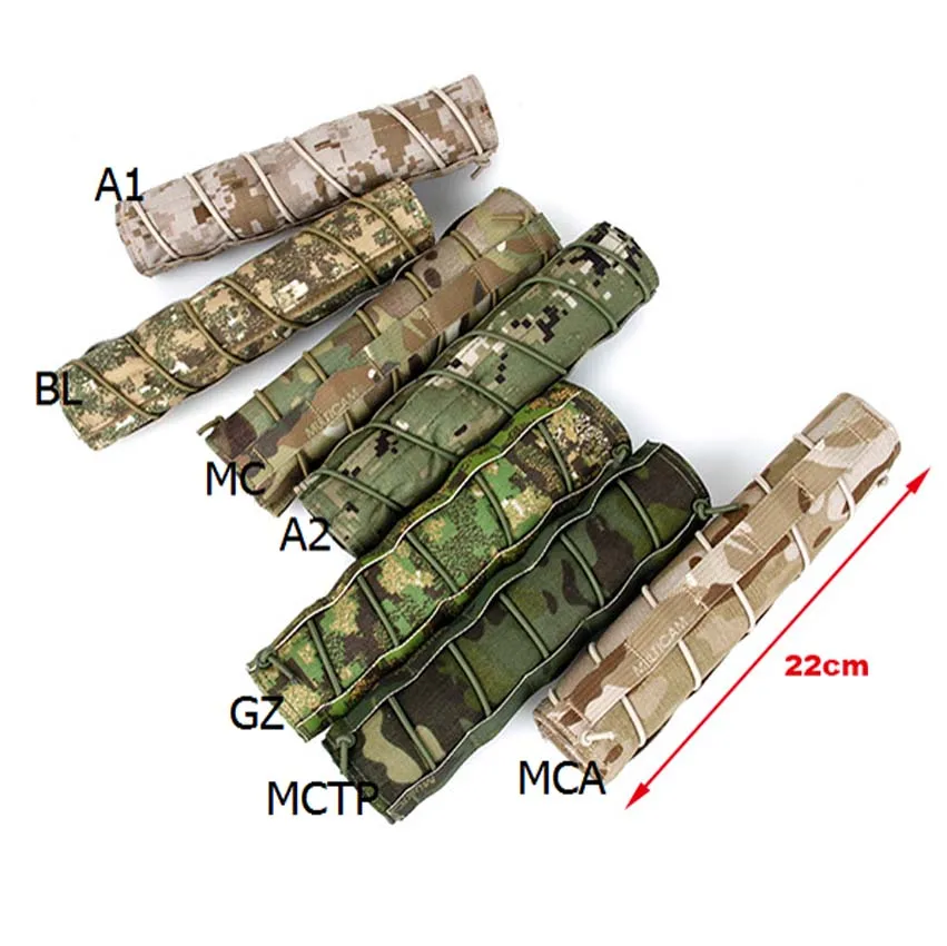 Тактический Камуфляж 22 см страйкбол Suppressor Cover Quick Release подлинный Crye Multicam Tropic/Woodland