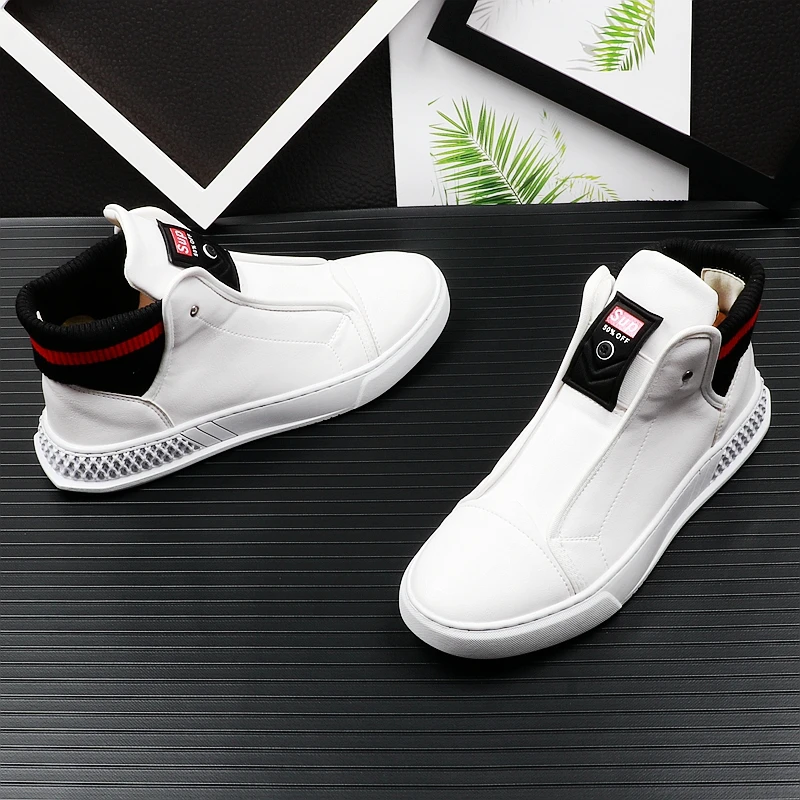 Men's Fashion Casual Shoes High Top Sneaker Spring Fall Men Shoes High Quality Non-slip Walking Shoe