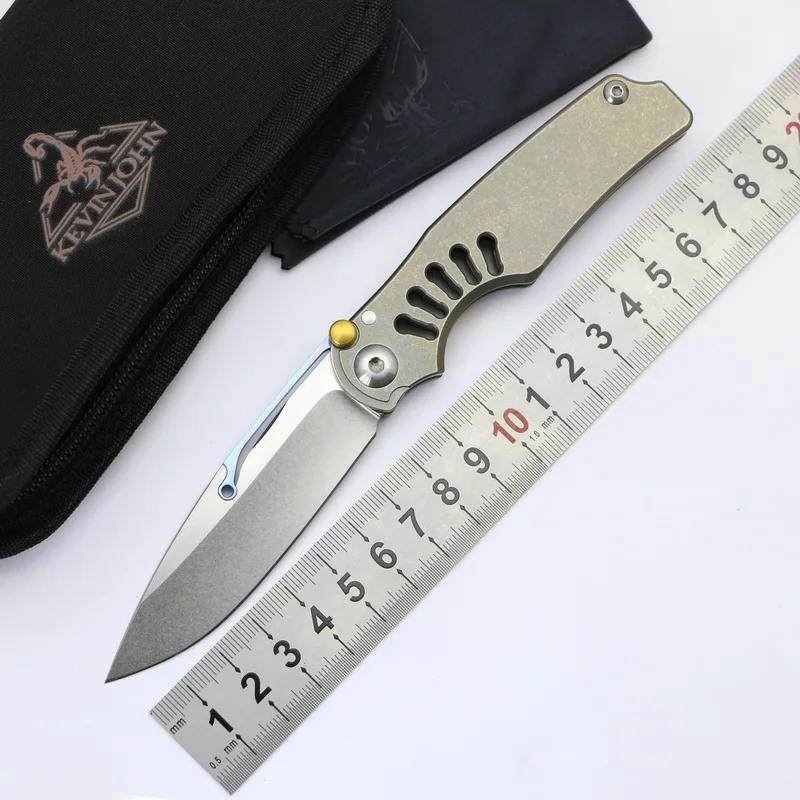 

VENOM KEVIN JOHN Tilock folding knife m390 blade titanium handle utility camping hunting survival pocket Kitchen fruit knives
