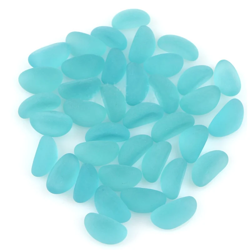 100g/lot Aquarium Decorative Artificial Glass Pebbles Fish Tank