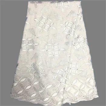

Latest African cotton lace fabric for party dress Swiss voile lace cloth ECP38(5yards/lot) multi color
